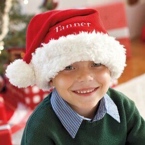 Pottery Barn Kids Santa Hat with Name Tyler Embroidered on it!